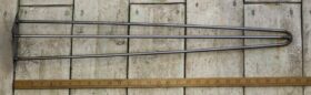 Hairpin Leg 3 Prong Antique Iron 8mm Diameter Rod 710mm