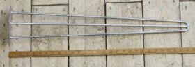Hairpin Leg 3 Prong Galvanised 710mm