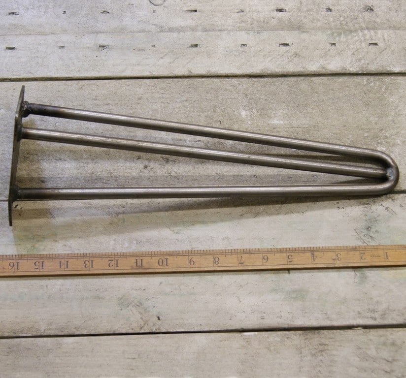 Hairpin Leg 3 Prong Heavy Duty Antique Iron 400mm