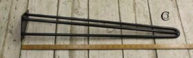 Hairpin Leg 3 Prong Heavy Duty Epoxy Black 710mm