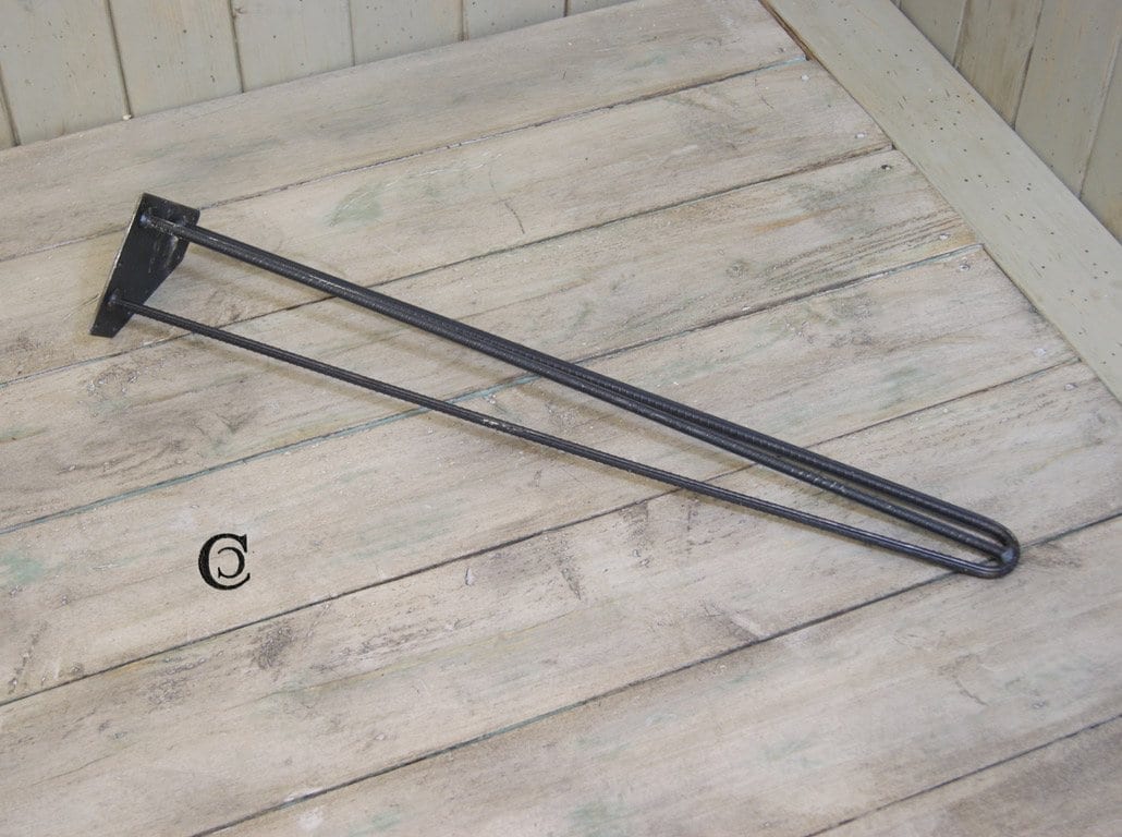 Hairpin Leg RE-BAR 3 Prong Antique Iron 710mm TBD