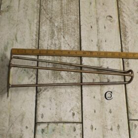 Hairpin Leg 3 Prong FOOTED Antique Copper 400mm