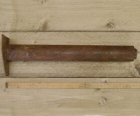 Table Leg Tubular Breakfast Bar Antique Iron 400mm x 50mm