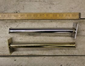 Furniture Leg HARMONY Tube & Foot Brass Plated 250mm