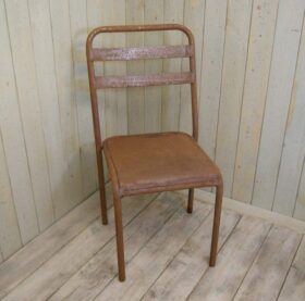 School Chair Tubular Stackable Rusty Mild Steel 450mm