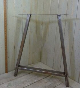 Table End 'A' Frame 50x25 Box Section 710H - Top 450x150, Legs 300<500 Ant Iron TBD