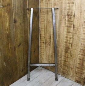 Bar Table End Frame A Frame 25x50mm Box Section 915mm High - Top 150x400, Legs 300<400 Antique Iron