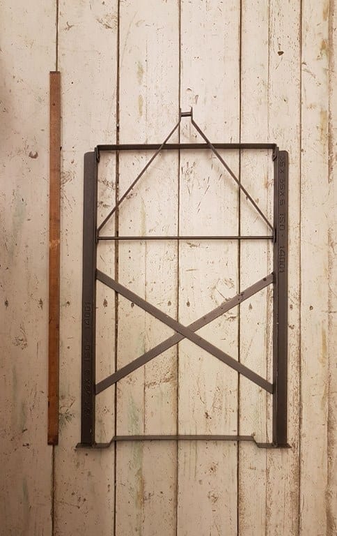 Bench End Frame Folding TRESTLE Steel 400mm - Image 2