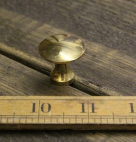 Knob Shutter Bureau with Wood Screw Solid Brass Antique 25mm
