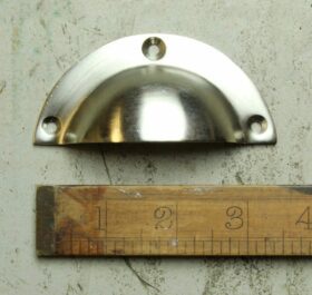 Cup Handle Basic Design Front Fix Brushed Nickel 90mm