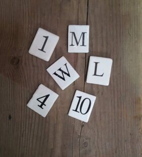 Ceramic Insert For Label Frame Coat Hook Off-White Number 10