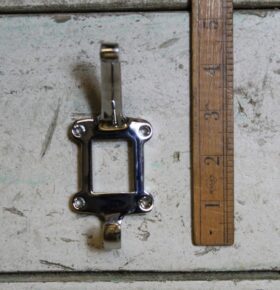 Hat & Coat Hook Takes Ceramic Insert Label Chrome on Brass 113mm