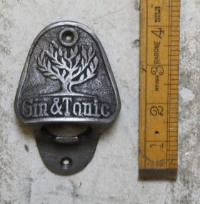 Bottle Opener Wall Mounted GIN & TONIC Fever Tree Cast Iron