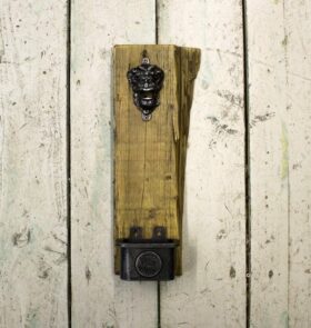 Bottle Opener Wall Mounted GARGOYLE Bachuss Cast Antique Iron 100mm