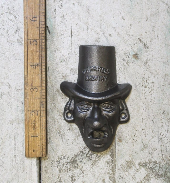 Bottle Opener Wall Mounted SCROOGE Cast Antique Iron