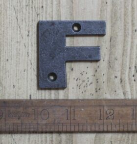 Cast Iron LETTER F Cast Antique Iron 50mm High