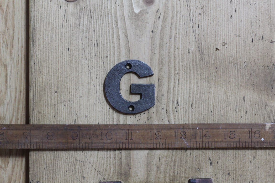 Cast Iron LETTER G Cast Antique Iron 50mm High