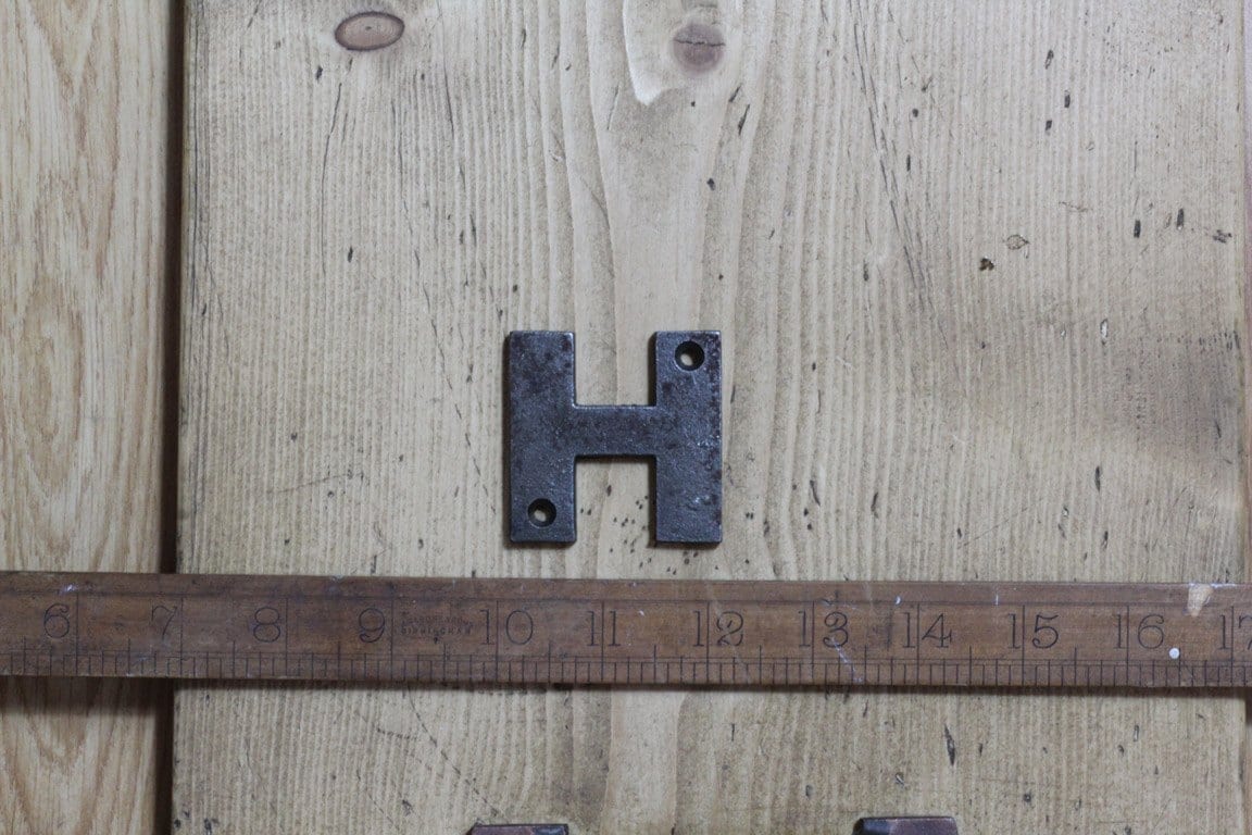 Cast Iron LETTER H Cast Antique Iron 50mm High
