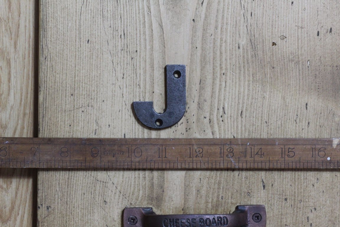Cast Iron LETTER J Cast Antique Iron 50mm High