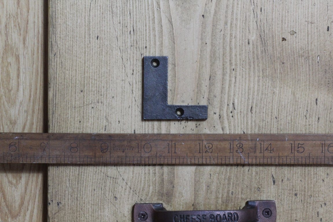 Cast Iron LETTER L Cast Antique Iron 50mm High