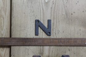 Cast Iron LETTER N Cast Antique Iron 50mm High