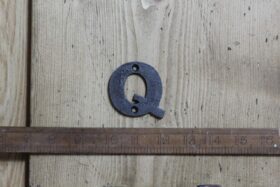 Cast Iron LETTER Q Cast Antique Iron 50mm High