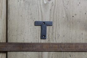 Cast Iron LETTER T Cast Antique Iron 50mm High
