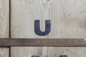 Cast Iron LETTER U Cast Antique Iron 50mm High