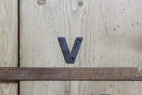 Cast Iron LETTER V Cast Antique Iron 50mm High