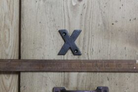 Cast Iron LETTER X Cast Antique Iron 50mm High