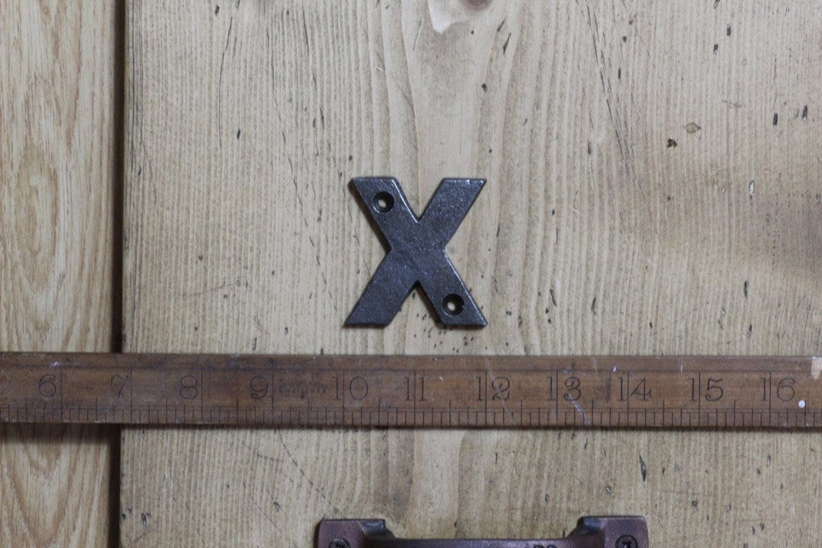 Cast Iron LETTER X Cast Antique Iron 50mm High