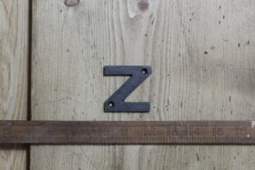 Cast Iron LETTER Z  Cast Antique Iron 50mm High
