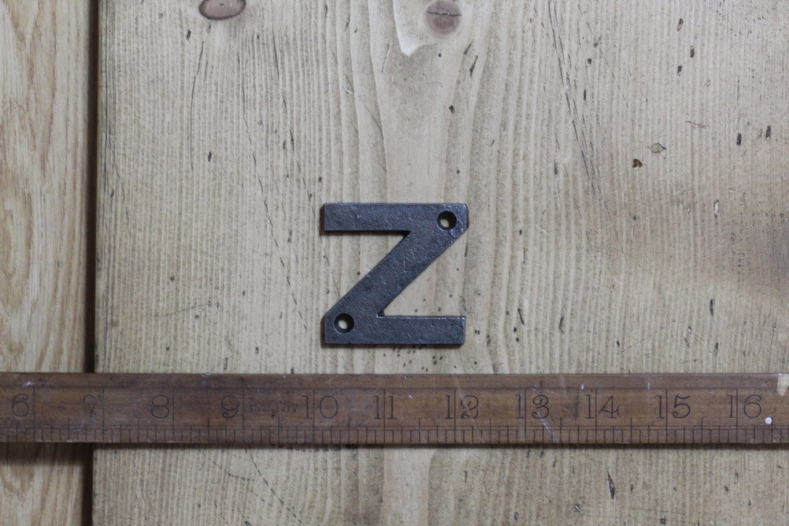 Cast Iron LETTER Z Cast Antique Iron 50mm High