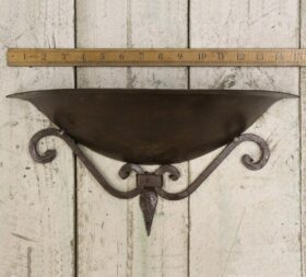Uplighter Wall Light Antique Iron 381mm Wide - TBD