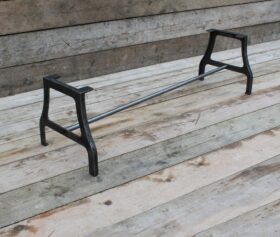 Coffee Table End Frame ABBOT 1 Rod Cast Antique Iron 406mm x 457mm