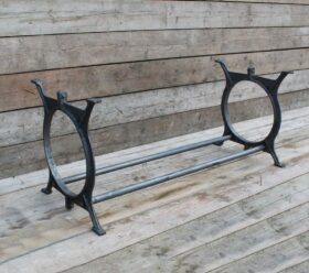 Dining Table End Frame BAMFORD 2 Rods HEAVY DOUBLE SIDED Cast 680mm x 680mm