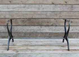 Dining Table End Frame HARDWICK 1 Rod Cast Iron 700mm x 720mm