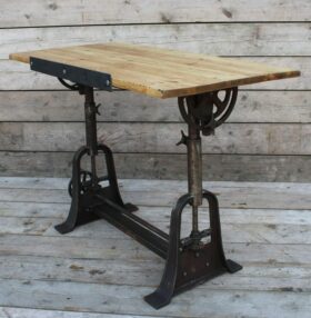 Draughtsman's Table Swivel Top CAST Adj H 780mm to 880mm. 1200 W. Base 540mm W