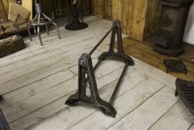 Coffee Table End Frame CANNON Cast Antique Iron 400mm