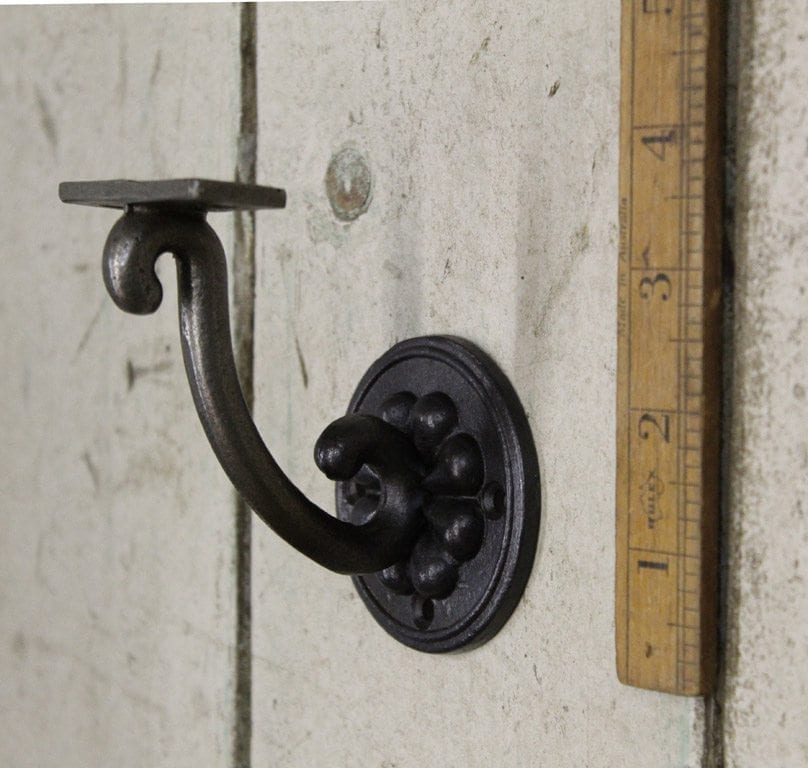 Hand Rail Bracket FLOWER Cast Antique Iron 100mm - Image 2