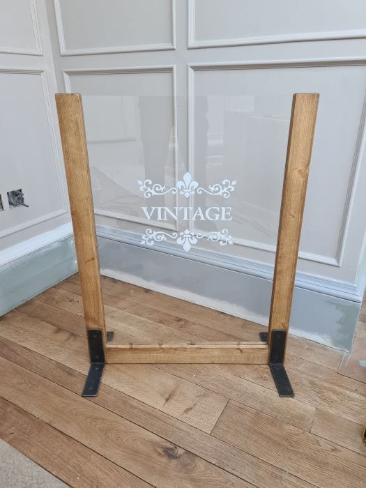 Divider Desk Mount Glass Screen Unfinished 600H x 750Wmm BOM