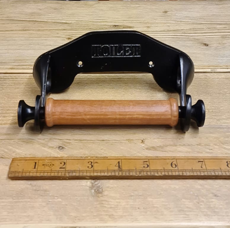 Toilet Roll Holder TOILET Drop In PECKHAM Black Epoxy 150mm - TBD