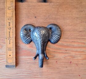 Hook ELEPHANT Head & Trunk Heavy Cast Antique Iron 110mm