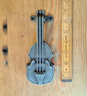 Door Knocker VIOLIN Cast Antique Iron 170mm