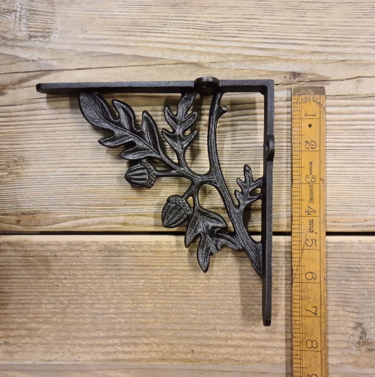 Shelf Bracket ACORN Cast Antique Iron 180mm x 180mm