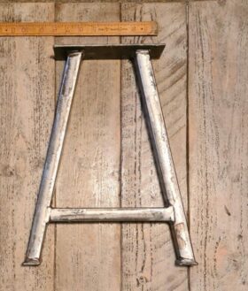 Bench End Frame A Frame 50x25 Box Section 400mm High - Top 100x210, Legs 180<225 Antique Iron