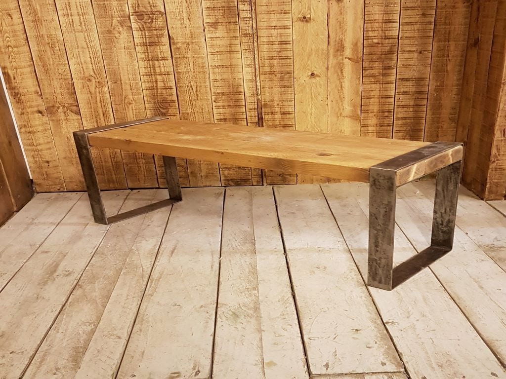 Bench End Coffee Table SLEEPER Antique Iron 410mm x 300mm Gap 47mm