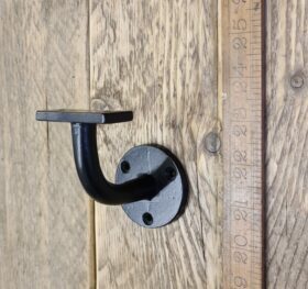Hand Rail Bracket Strong Cast Iron Satin Black 75mm