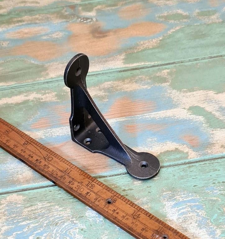 Shelf Bracket GALLOWS Penny End Cast Antique Iron 89mm x 89mm