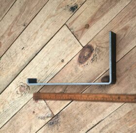 Shelf Bracket Utility Lipped MARSH Antique Iron 155mm x 305mm